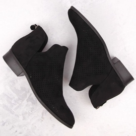 Botines de ante de tacón bajo Potocki W WOL212A, negro 6