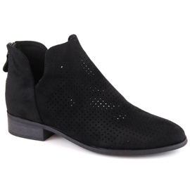 Botines de ante de tacón bajo Potocki W WOL212A, negro 7