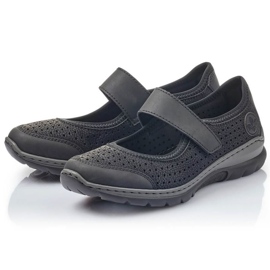Zapatos cómodos calados Rieker W RKR575 negro 1