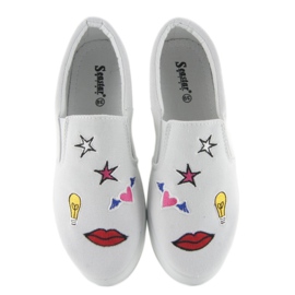 Slipons con parches JX41P White blanco 2