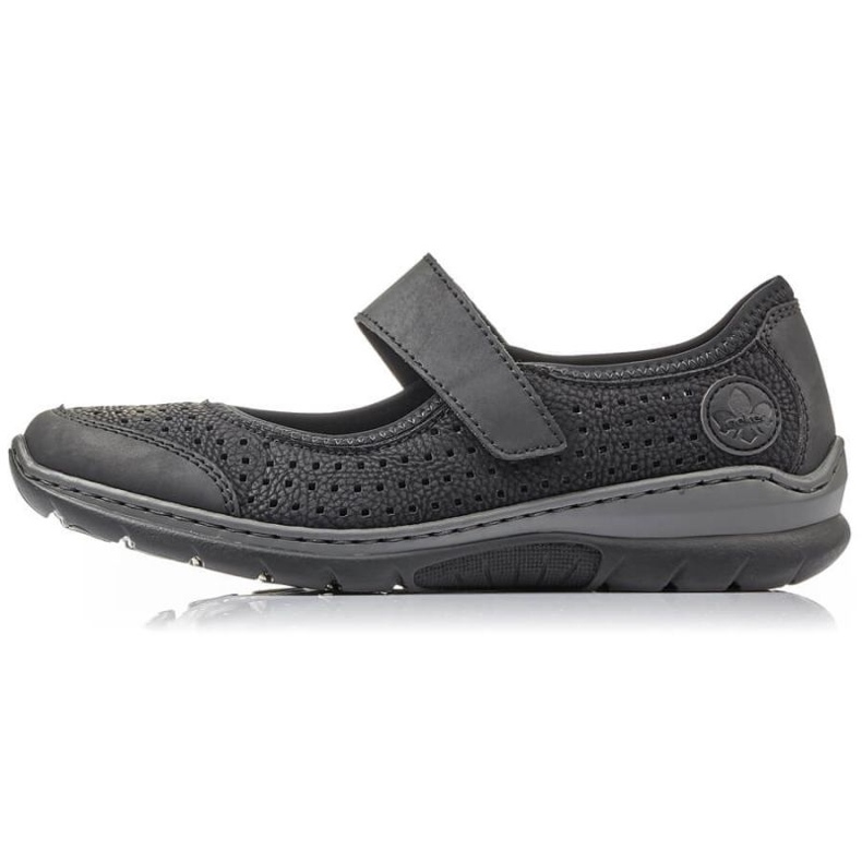 Zapatos cómodos calados Rieker W RKR575 negro 2