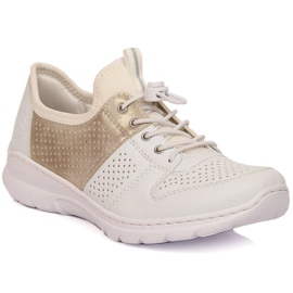 Zapatos cómodos Rieker W L3254-80 blanco 2