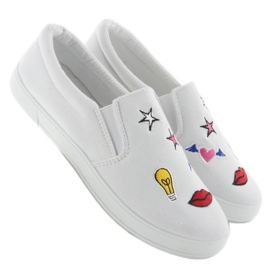 Slipons con parches JX41P White blanco 1 Slipons con parches JX41P White blanco 1