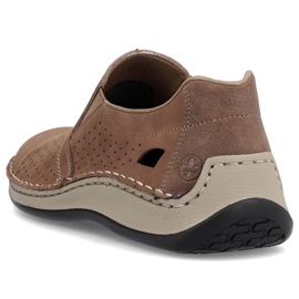 Zapatos de piel calados Rieker M RKR198A marrón 5