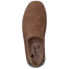Zapatos de piel calados Rieker M RKR198A marrón 6
