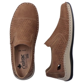 Zapatos de piel calados Rieker M RKR198A marrón 8