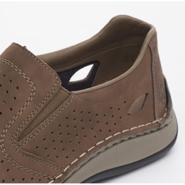 Zapatos de piel calados Rieker M RKR198A marrón 9