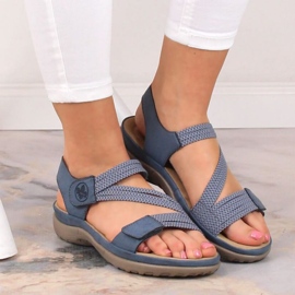 Sandalias cómodas Rieker W RKR587 azul 5