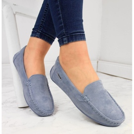 EVento W EVE259B mocasines de ante, azul 2