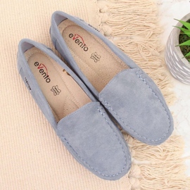 EVento W EVE259B mocasines de ante, azul 3