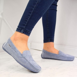 EVento W EVE259B mocasines de ante, azul 4