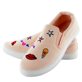 Slipons con parches JX41P Pink multicolor rosa 1