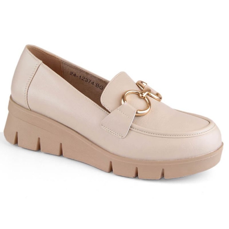 Potocki W WOL209 mocasines con cuña, beige 1