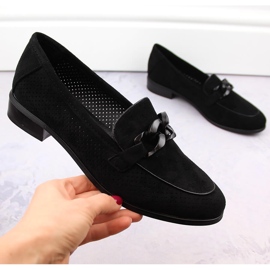 Zapatos tacón mujer ante calado negro Potocki SZ12052 4