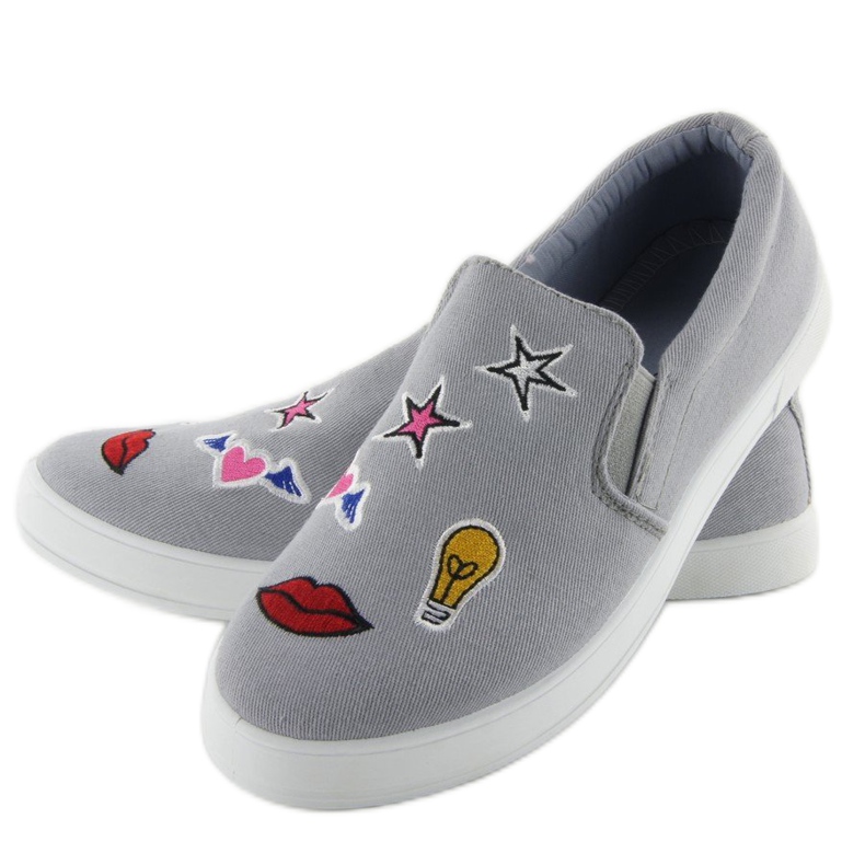 Slipons con parches JX41P Grey gris 1