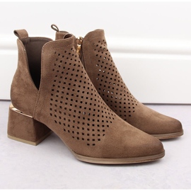 Botas mujer ante tacón calado marrón Potocki SZ12356 6