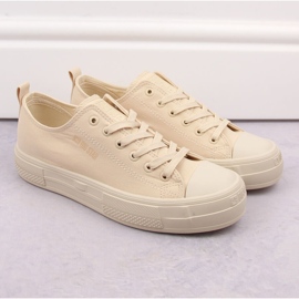 Deportivas mujer plataforma beige Big Star NN274854 5