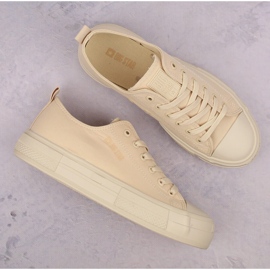 Deportivas mujer plataforma beige Big Star NN274854 6