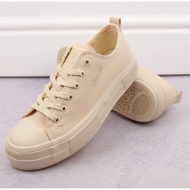 Deportivas mujer plataforma beige Big Star NN274854 7