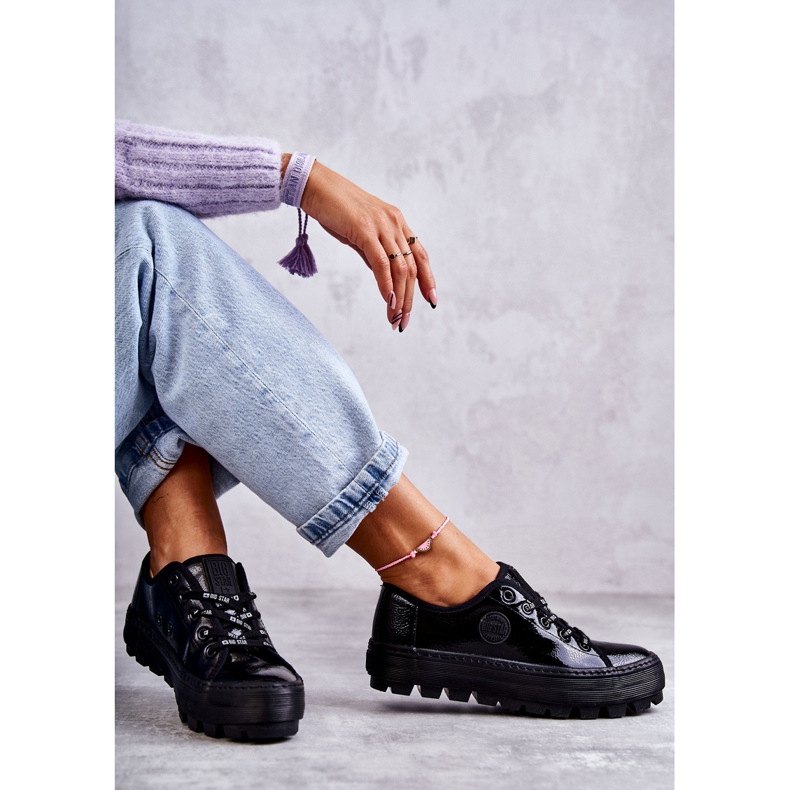 Zapatillas Deportivas Lacadas de Moda Big Star KK274044 Negro 3