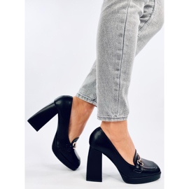 Mocasines de tacón de Albers Black negro 4