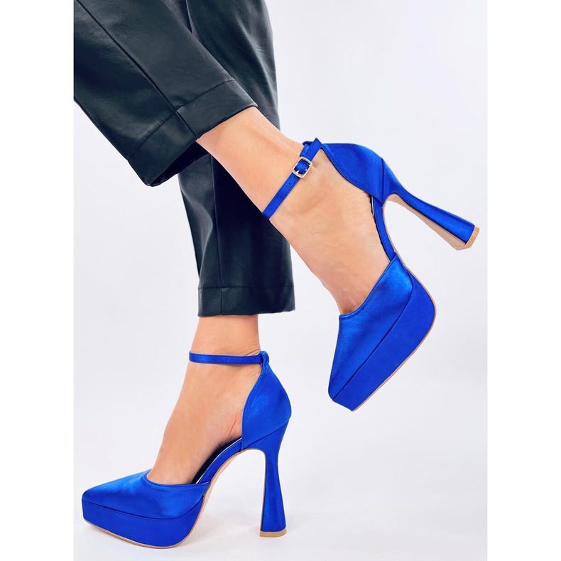 Zapatos de salón con plataforma Carlie Navy azul 2 Zapatos de salón con plataforma Carlie Navy azul 2