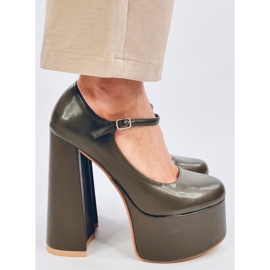 Zapatos de tacón con plataforma de Rosario Armygreen verde 2