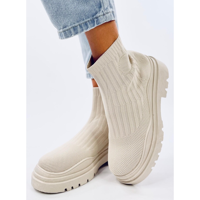 Calcetines altos tobilleros Silva Beige 2