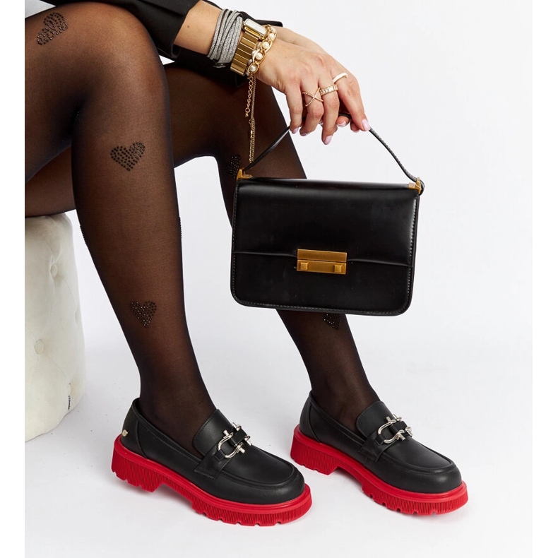 Mocasines de piel negros Goe LL2N4040 1