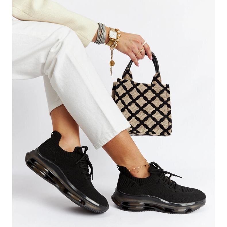 Zapatillas negras con plataforma Goe JJ2N4080 negro 1 Zapatillas negras con plataforma Goe JJ2N4080 negro 1