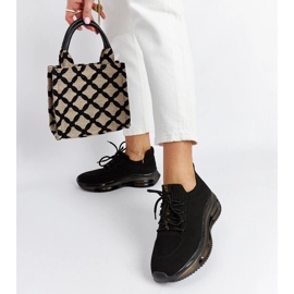 Zapatillas negras con plataforma Goe JJ2N4080 negro 2