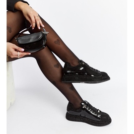 Zapatillas Goe NN2N4010 negras con pedrería negro 1