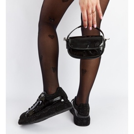 Zapatillas Goe NN2N4010 negras con pedrería negro 3