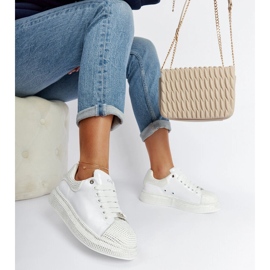 Deportivas blancas con pedrería Goe NN2N4011 blanco 1