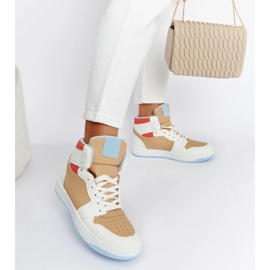 Zapatillas altas blancas y beige de Eagan 1