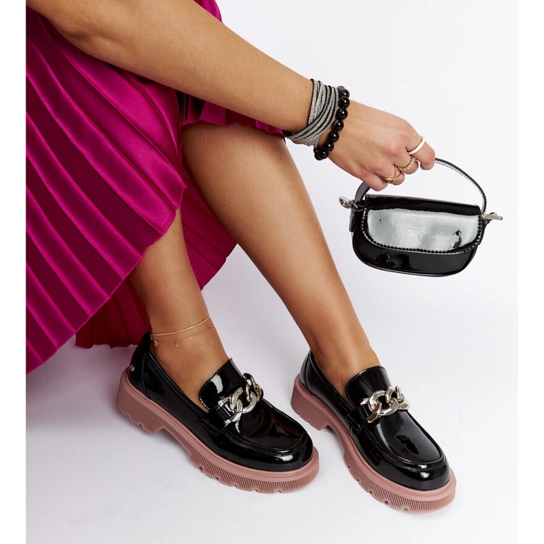 Mocasines de piel negros Goe LL2N4039 1