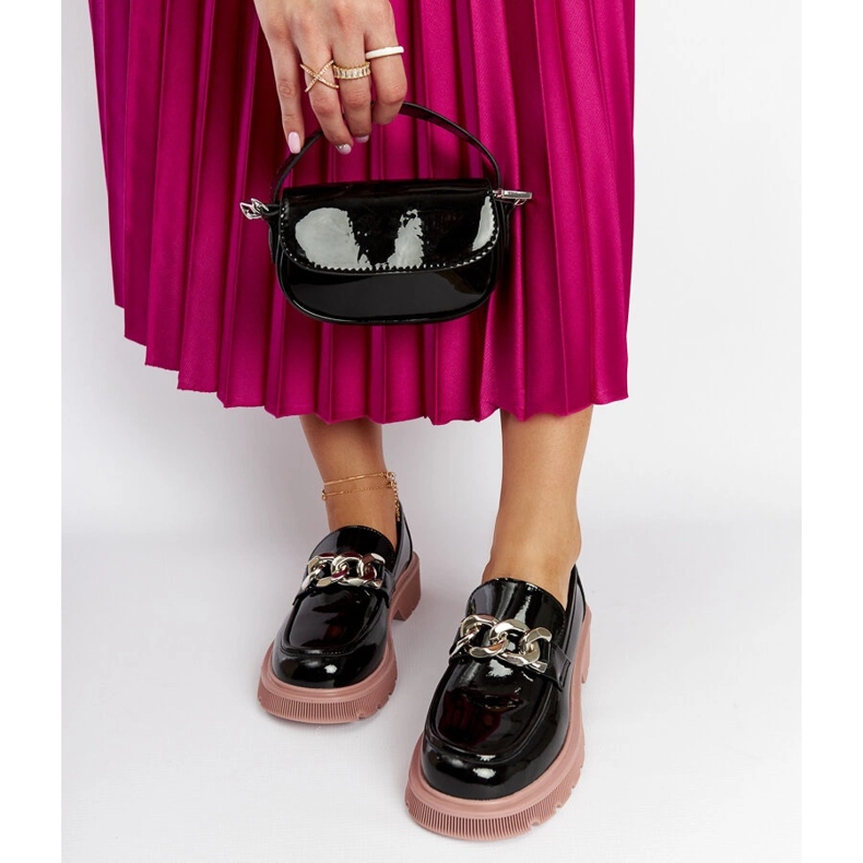 Mocasines de piel negros Goe LL2N4039 2