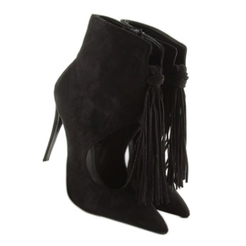 Botas abiertas con flecos 5035 Negro 2