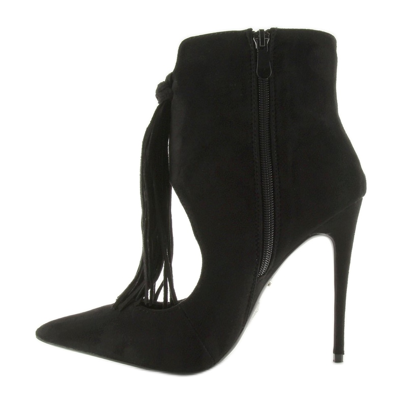Botas abiertas con flecos 5035 Negro 1