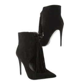 Botas abiertas con flecos 5035 Negro 4