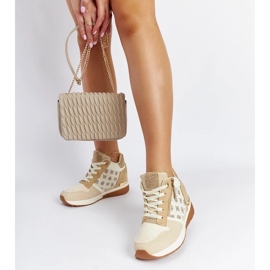 Zapatillas cuña Knoxville beige 2