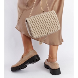 Mocasines beige decorados con pedrería Newport 3