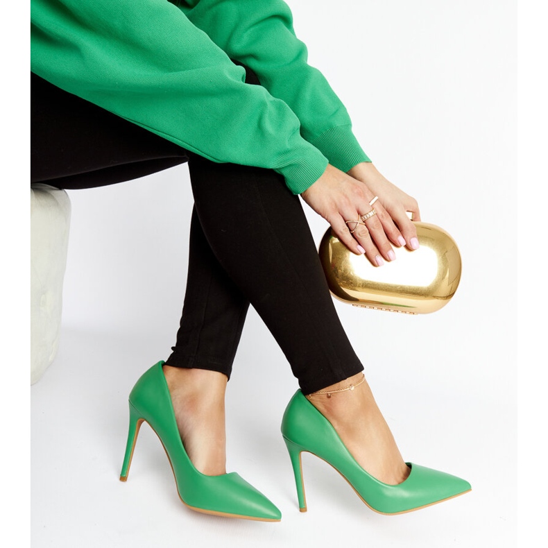 Stilettos Tenmile de tacón verde 1