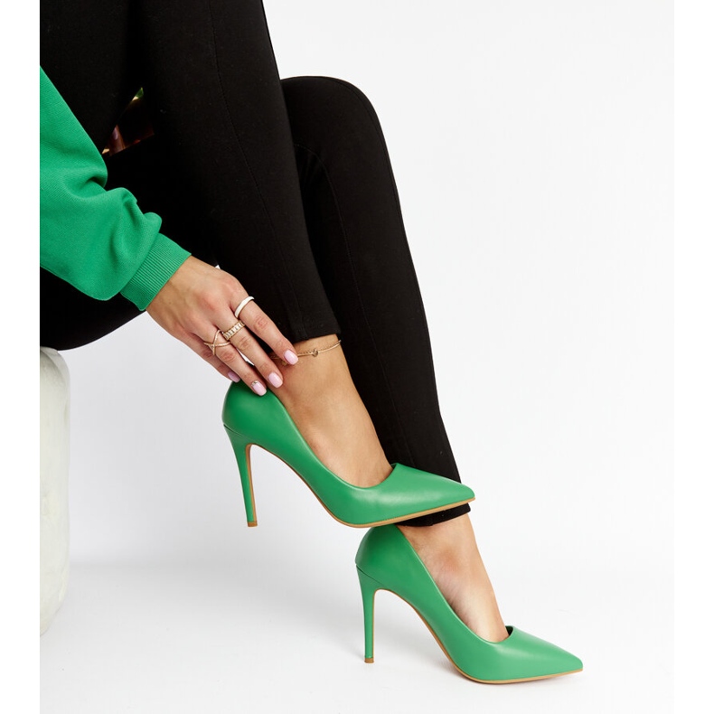 Stilettos Tenmile de tacón verde 2