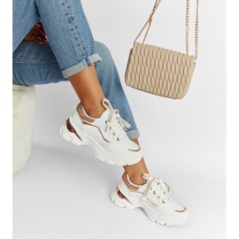 Zapatillas blancas enormes con pedrería Euclid. blanco 1