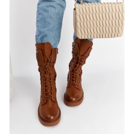 Botas de tacón caladas marrones de Visalia marrón 3