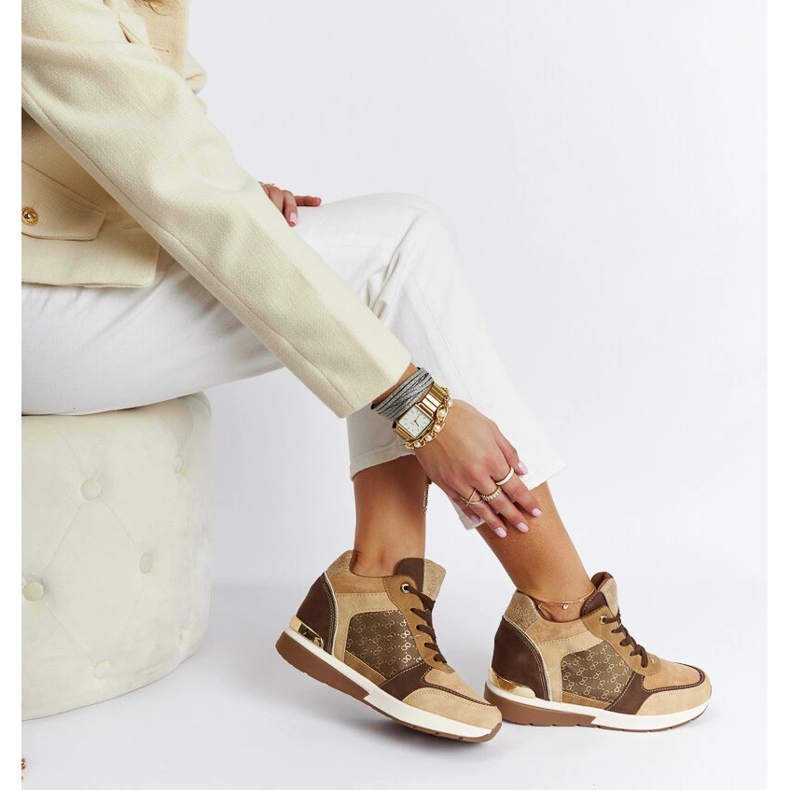 Zapatillas cuña marrón castaño 1 Zapatillas cuña marrón castaño 1