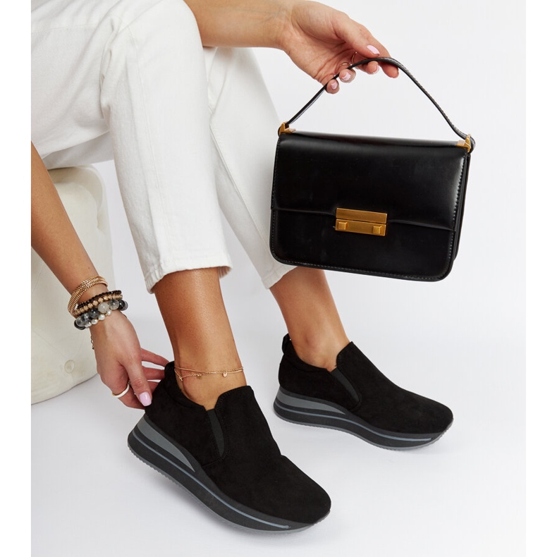 Zapatillas con plataforma Cliffside en negro 1