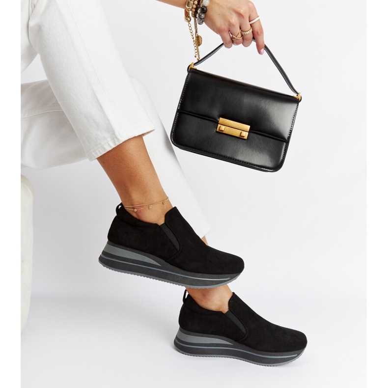 Zapatillas con plataforma Cliffside en negro 2