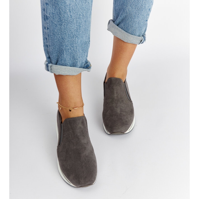 Zapatillas Cliffside grises con plataforma 2